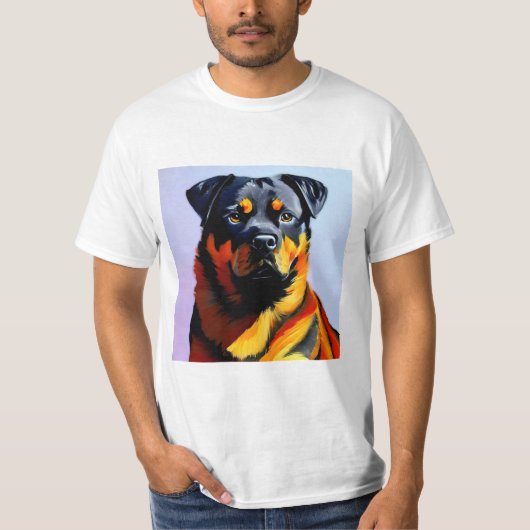 T-shirt Peinture Rottweiler (Devant)