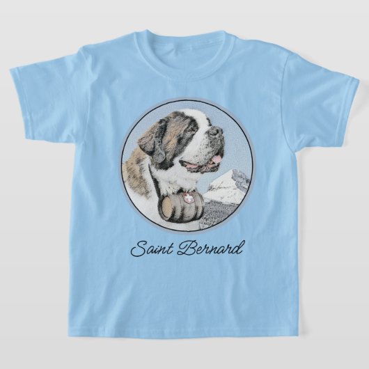T-shirt Peinture Saint Bernard - Cute Original Chien Art (Poser)