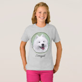 T-shirt Peinture Samoyed - Cute Original Chien Art (Devant entier)