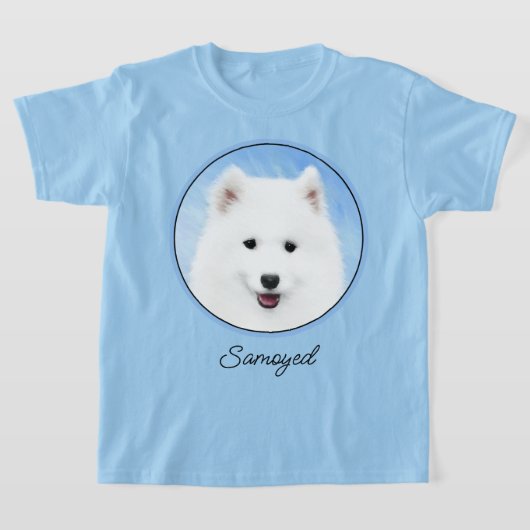 T-shirt Peinture Samoyed Puppy - Jolie Art Original Chien (Poser)