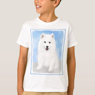 T-shirt Peinture Samoyed Puppy - Jolie Art Original Chien