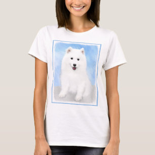 T-shirt Peinture Samoyed Puppy - Jolie Art Original Chien