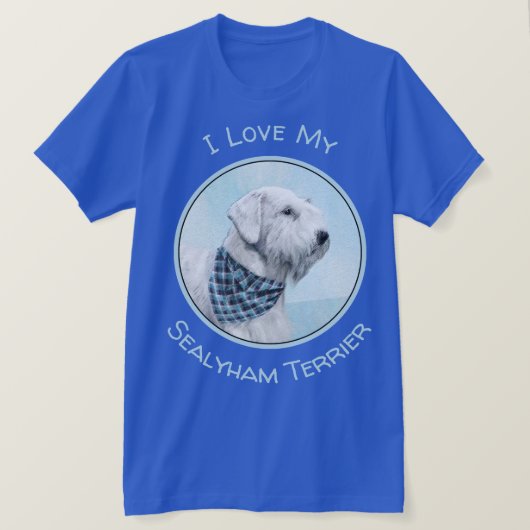 T-shirt Peinture Sealyham Terrier - Cute Original Chien Ar (Design devant)