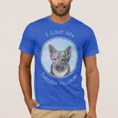 T-shirt Peinture Suédoise Vallhund - Cute Original Chien A (Devant)