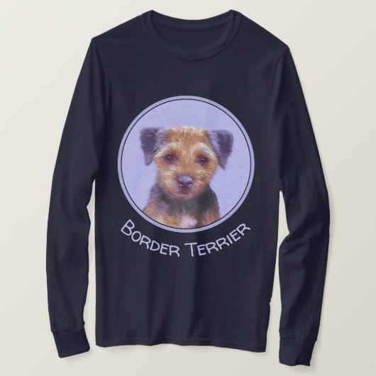 T-shirt Peinture sur la frontière de Terrier - jolie art o (Design devant)