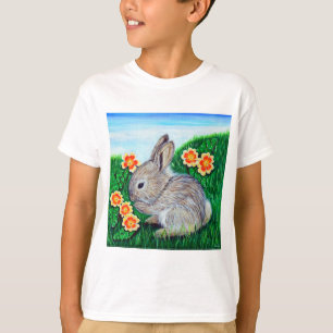 T-shirt Peinture sur lapin au printemps