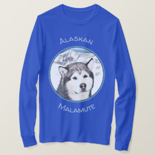 T-shirt Peinture sur malamute en Alaska - Beau art origina