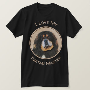 T-shirt Peinture tibétaine mastiff - Beau art original de