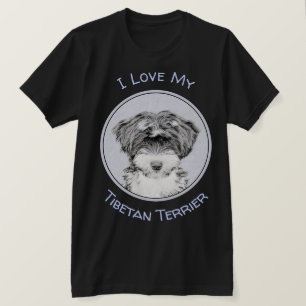 T-shirt Peinture Tibétaine Terrier - Cute Original Chien A