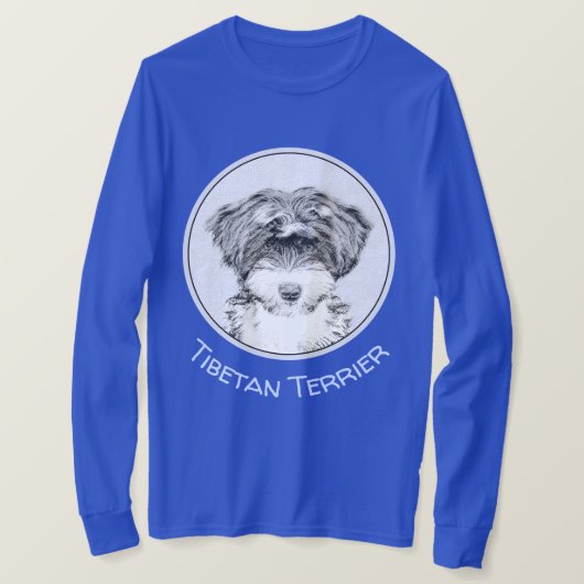 T-shirt Peinture Tibétaine Terrier - Cute Original Chien A (Design devant)
