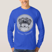 T-shirt Peinture Tibétaine Terrier - Cute Original Chien A (Devant)