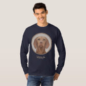 T-shirt Peinture Vizsla - Joli art original chien (Devant entier)