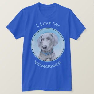 T-shirt Peinture Weimaraner - Joli art original chien