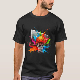 T-shirt Peintures Colorées Minimales Éclaboussures Balle d