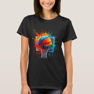 T-shirt Peintures Colorées Minimalistes Éclaboussures Ball