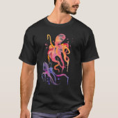 T-shirt Peintures sur la vie marine de Octopus Conser envi (Devant)