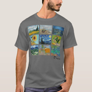 T-shirt Peintures Van Gogh célèbres tournesols Starry Nuit