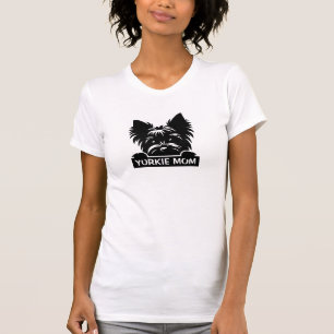 T-shirt Pékin Yorkie Black Silhouette Yorkie Maman