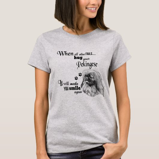 T-shirt Pekingese art moderne, mignon slogan de race de ch (Devant)