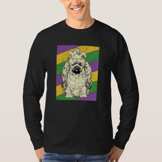 T-shirt Pekingese Jester Mardi Gras Dog Mom or Dad (Devant)