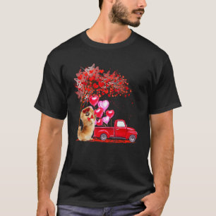 T-shirt Pekingese Lunettes de soleil Coeurs Arbre ramassag