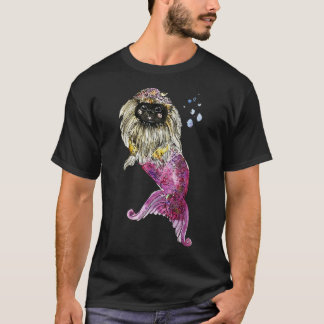 T-shirt Pekingese Mermaid