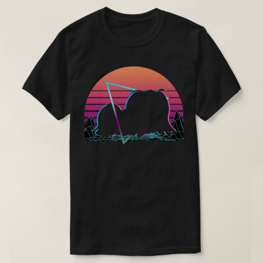 T-shirt Pekingese Retro Premium (Design devant)