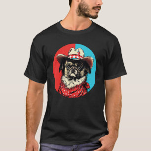 T-shirt Pékinois Cowboy Drôle Chien Far West