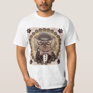 T-shirt Pékinois portant des lunettes
