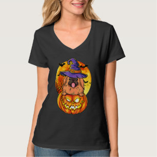 T-shirt Pékinois Sorcière Citrouille Halloween Chien