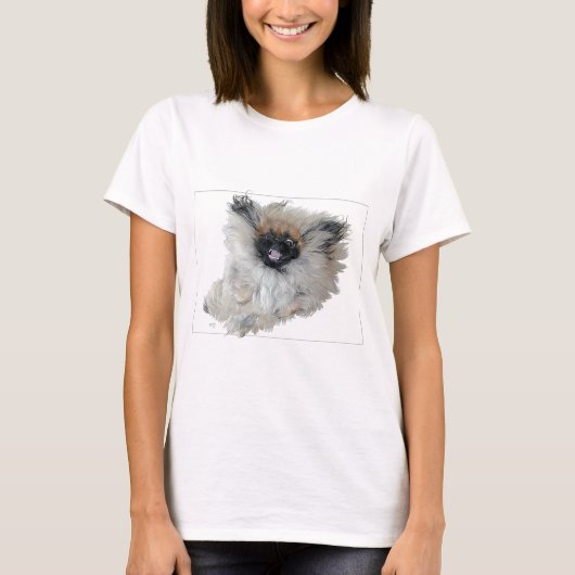 T-shirt Pékinois volant joyeux (Devant)