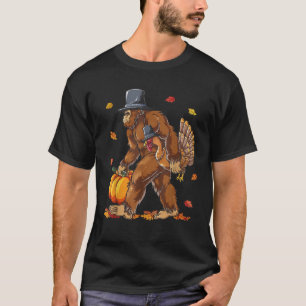 T-shirt Pèlerin de Bigfoot Turquie Citrouille drôle Thanks