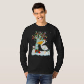 T-shirt Pelican Bird Xmas Tree Lighting Santa Hat Pelican (Devant entier)