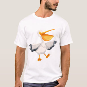 T-shirt Pélican de bande dessinée