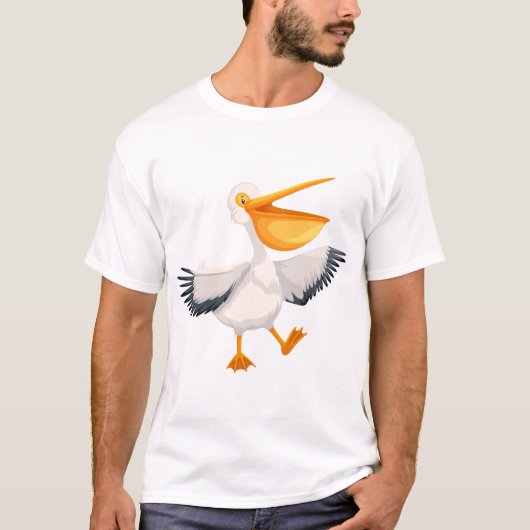 T-shirt Pélican de bande dessinée (Devant)