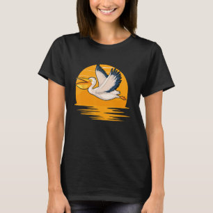 T-shirt Pélican Design Rétro certificat d'oiseaux
