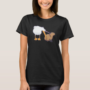 T-shirt Pelican essaie de manger du mème amusant pour Capy