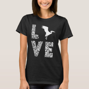 T-shirt Pelican Love Pelican Bird Leopard Tropical Bird A