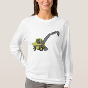 T-shirt Pelle jaune sur roues engin de chantier