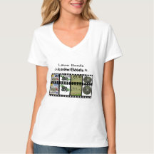 Pelouse Bowles Juste Rouler Avec, Mesdames Vneck T