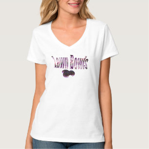 T-shirt Pelouse Violette Et Logo,