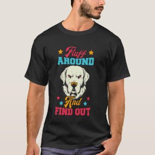 T-shirt Peluches autour du visage de chien Retriever doré 