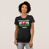 T-shirt Pembroke Dock, Pays de Galles avec drapeau gallois (Devant entier)