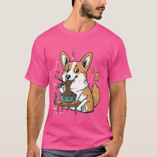 T-shirt Pembroke Drôle Welsh Corgi Chien Mangeant Des Amat