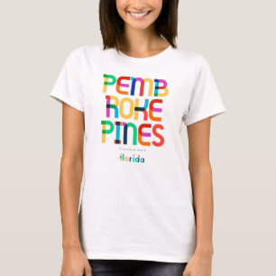 T-shirt Pembroke Pines Florida Mid Century, Pop Art,