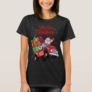 T-shirt Pembroke Welsh Corgi Avec Le Père Noël En Camion R