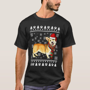 T-shirt Pembroke Welsh Corgi Chien Chapeau de Père Noël No