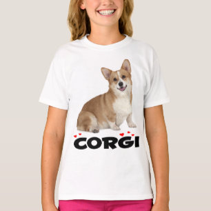 T-shirt Pembroke Welsh Corgi Chien Chien Coquelicot Filles