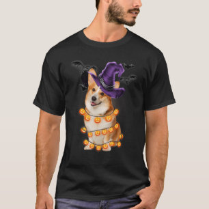 T-shirt Pembroke Welsh Corgi Chien Citrouille Clair Hallow