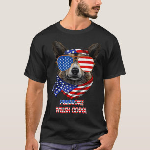 T-shirt Pembroke Welsh Corgi Chien Drapeau Américain